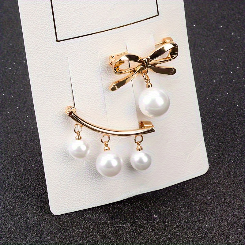 2pcs Elegant Alloy Brooch Set, Cute Irregular Shaped Scarf Pin& Shawl Accessory, Decorative Waist Cinch Clasp For Women's Clothing