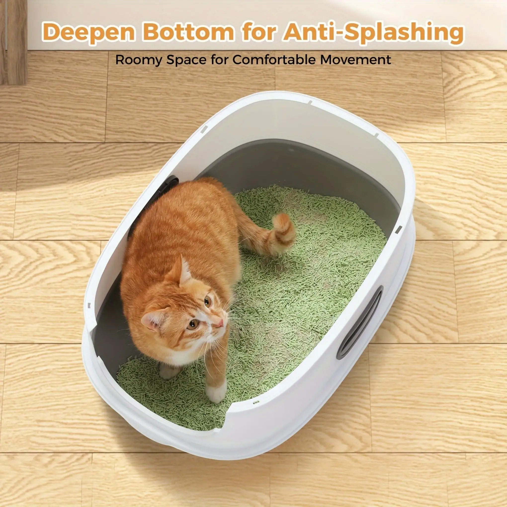 extra large luxury fully enclosed litter box, elevated   anti-leak large capacity durable cat toilet with cleaning shovel,   to litter spillage! elevated   toilet, increased capacity durable,   with cleaning shovel Product details 3