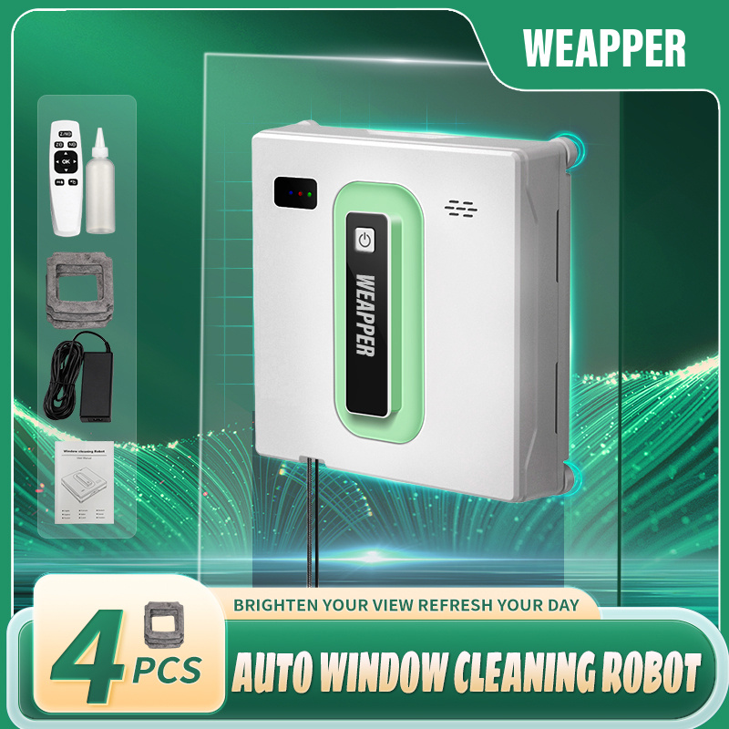 6800pa Efficient 2-nozzle Double Water Spray Window Cleaning Robot – Automatic Cleaner For