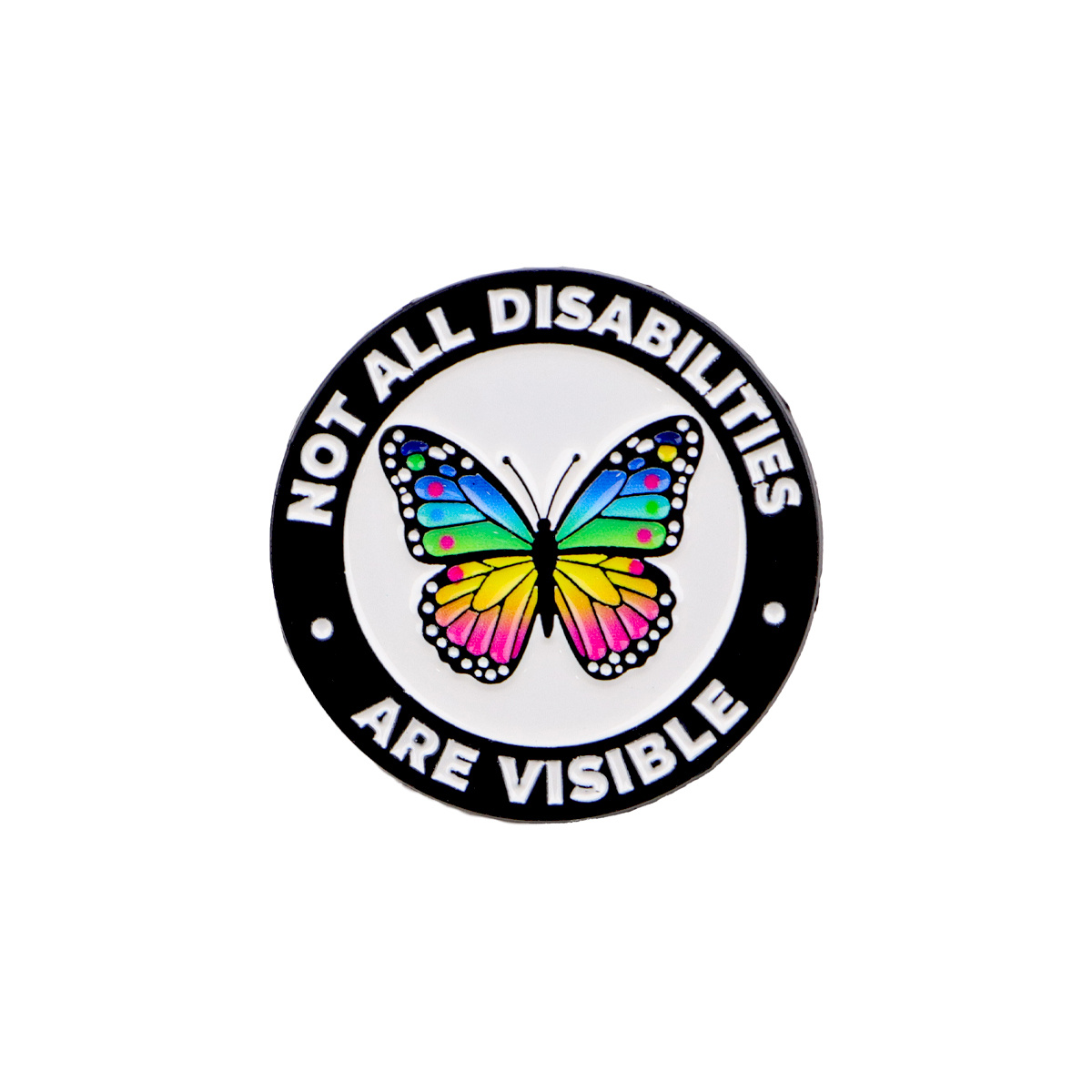 TEMU 1pc Invisible Disabilities Awareness Pin - "not All Disabilities Are " Brooch With Design, Alloy & Silicone Lapel Pin For Backpacks, Clothes,