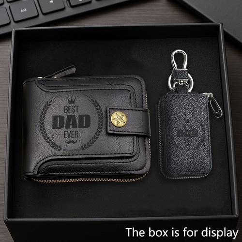 2pcs wallet and key holder set the best dad ever wallet key holder gifting to on christmas birthdays thanksgiving and more