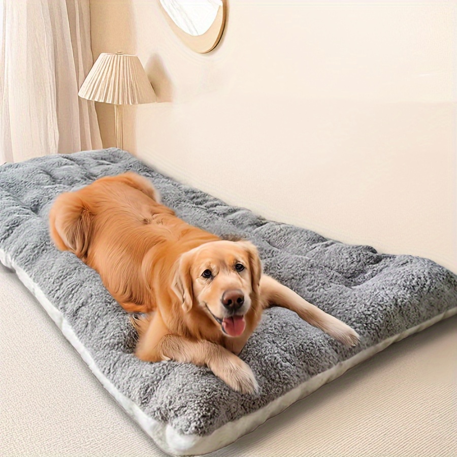 

Large Plush Dog Sofa Bed, Polyester Pet Mat, Suitable For Small, Medium, And Large Dogs - A Cute Rectangular Sofa For A More Comfortable Sleep For Dogs, Styles - Gray/.