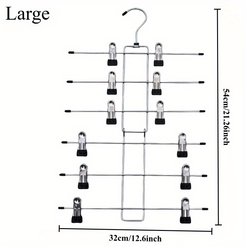 1pc A Versatile Six-tier Metal Hanger For Pants And Skirts, Designed To Organize And In Your For Home Closet With A Durable, Anti-slip Feature