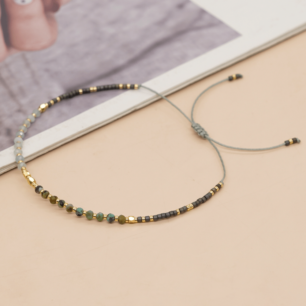 E-shop Ein handgefertigtes Kristall-Webarmband, Böhmische Retro-Armband, geeignet für den täglichen Gebrauch, als Geschenk für Freunde, Paare, Familie,