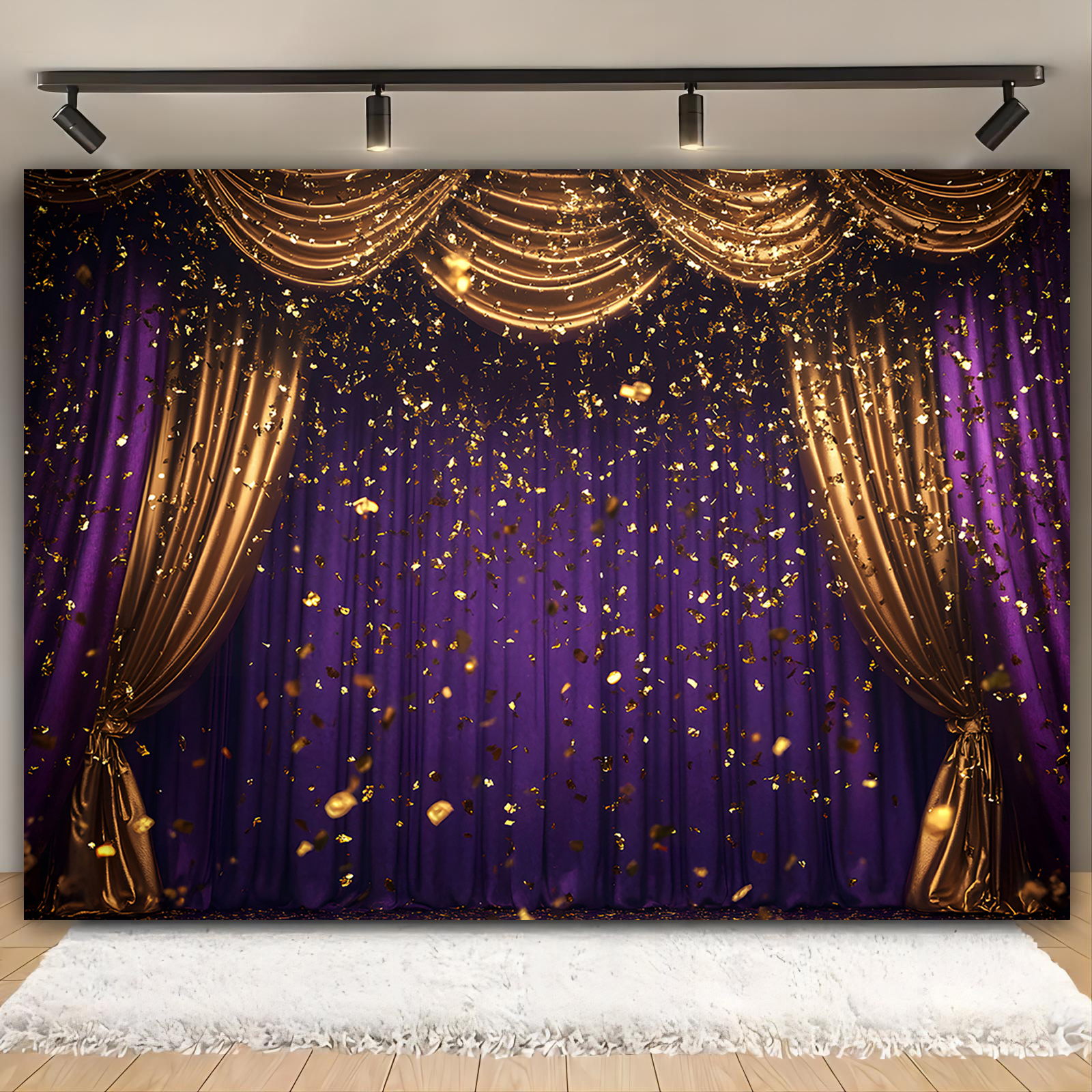 

1pc Purple & Curtain Backdrop Polyester | No Needed | For Weddings, Birthdays, Anniversaries | Decor For Christmas, New , 's | Multipurpose For , , | 39x59in .8x90.5in