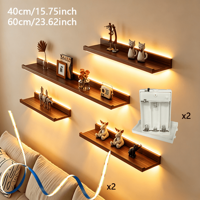 Floating-Shelf COB Light Strip with Dual-Color Temperature