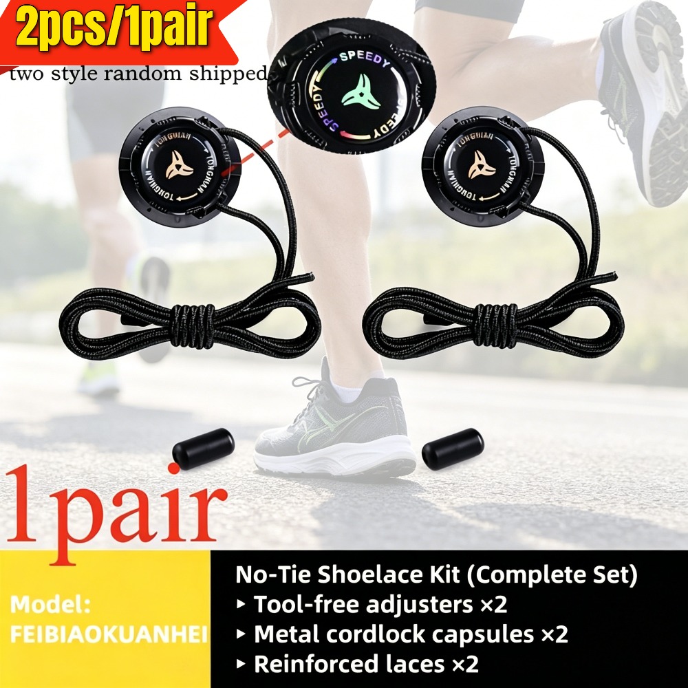 TEMU 2pcs/1 Paire de Boucles Rotatives Améliorées de 5ème Génération Lacets, Verrous de Chaussures Lacets, Ajustement Rotatif pour la Rigidité,