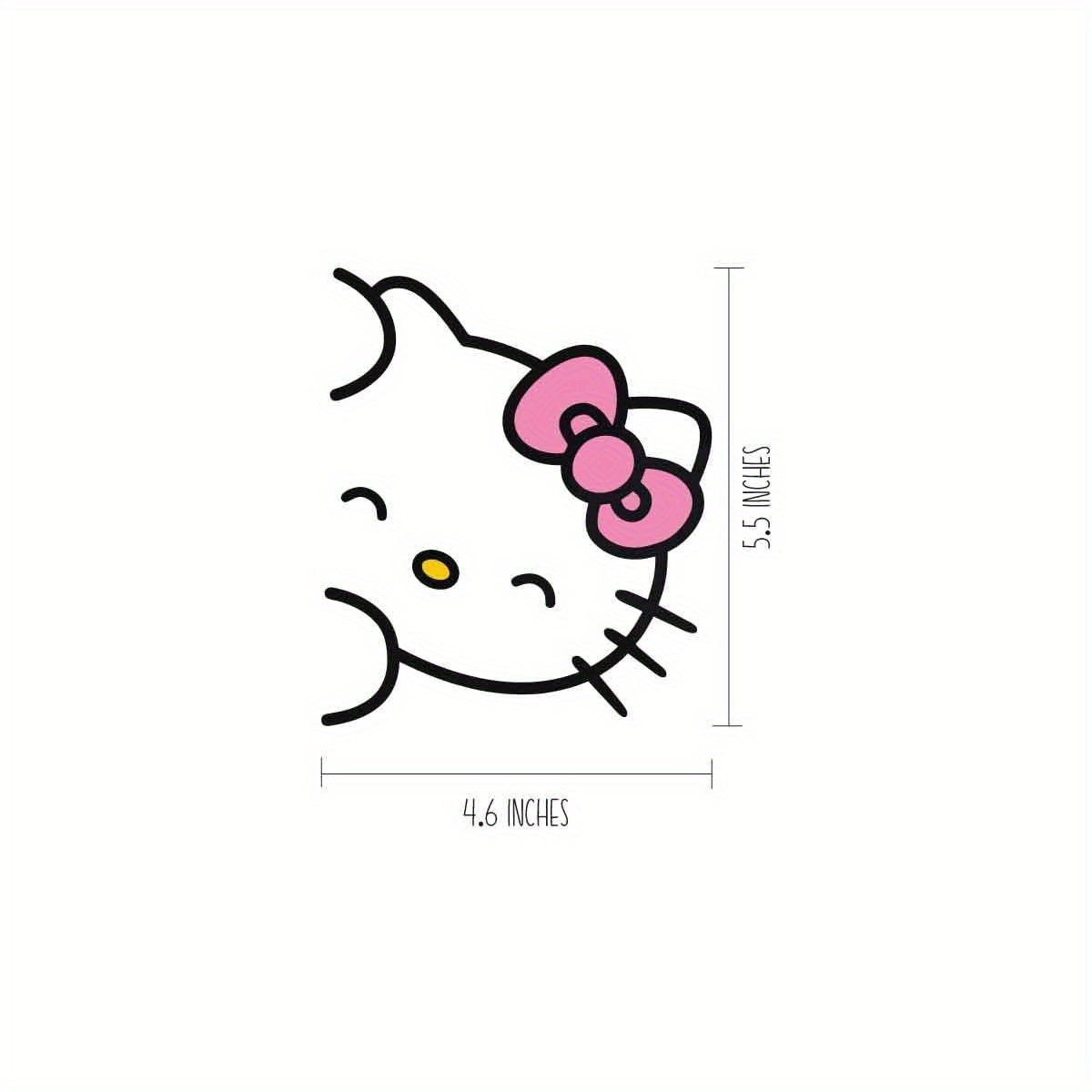 Adorable Cat Vehicle Decal - Shiny, Use Sticker, Ideal For Back Window, Anime- Featuring A Pink Bow And , For Car Exterior Decor, Vehicle Sticker, Vibrant Design, Long-lasting Sticker