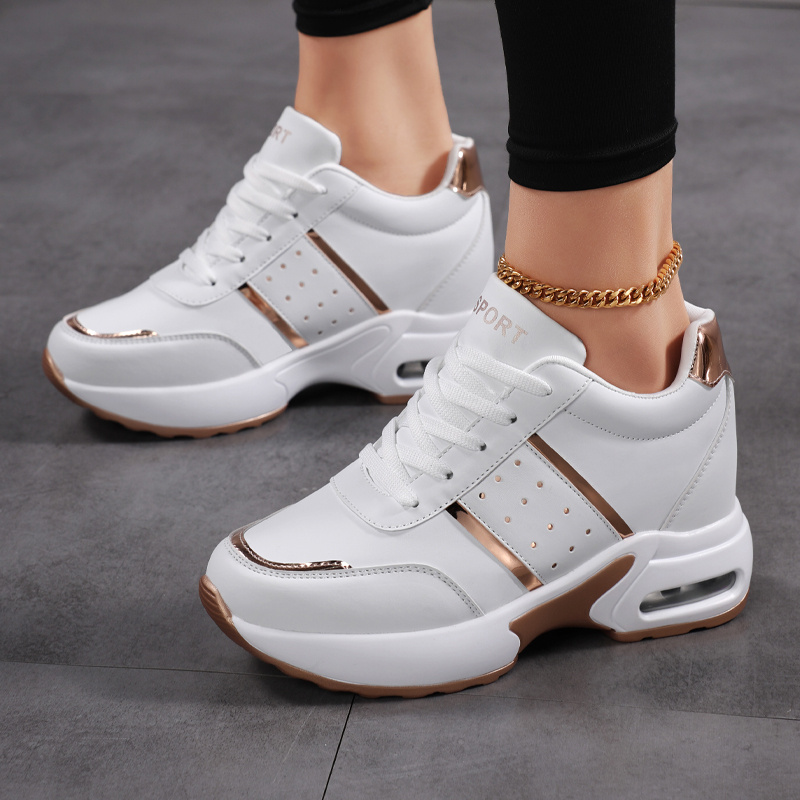 Image of -increasing Sneakers With Hidden Air Cushion Lift - Lightweight Running Shoes, Sole & Comfortable Cushioned For Outdoor Walking, Gym, - Elevated Footwear For Tallness