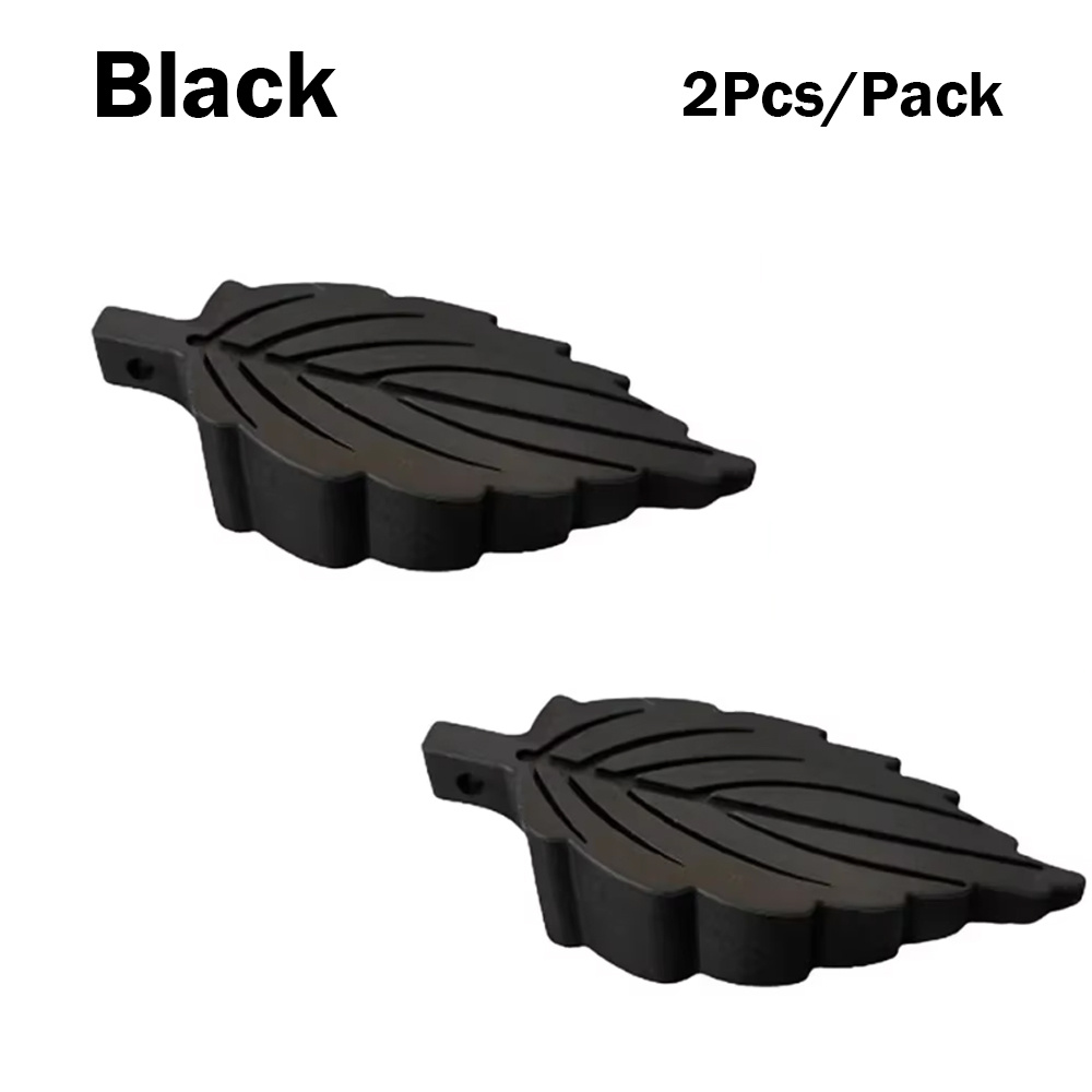 2pcs/pack Leaves Wedge Floor Stackable Stops Indoor Duty Rubber Floor Stop Prevents Doors From Closing