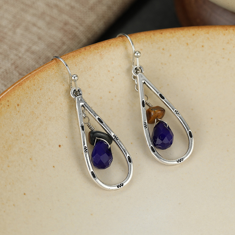 Women's Bohemian Vintage Water Droplet Pendant Earrings