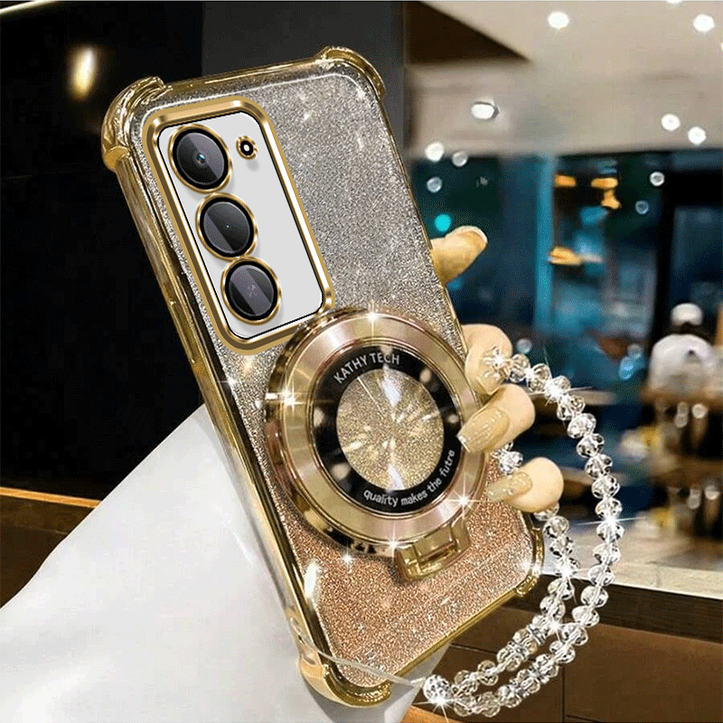 TEMU para Teléfono: para Redmi 15 5G con Esquinas Reforzadas Anticaída, con Soporte + Correa de Muñeca y Lanyard, Diseño Transparente , Cubierta