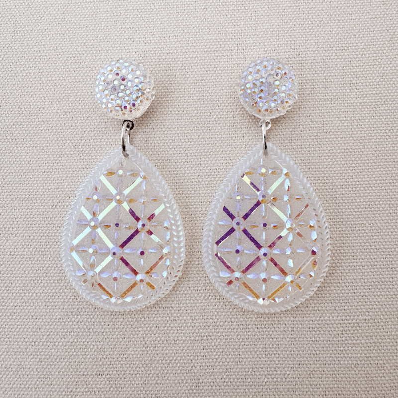 Stunning Resin Teardrop Earrings Are Stylish And Chic, Featuring A Bohemian Flair That A Hue To Your Ensemble
