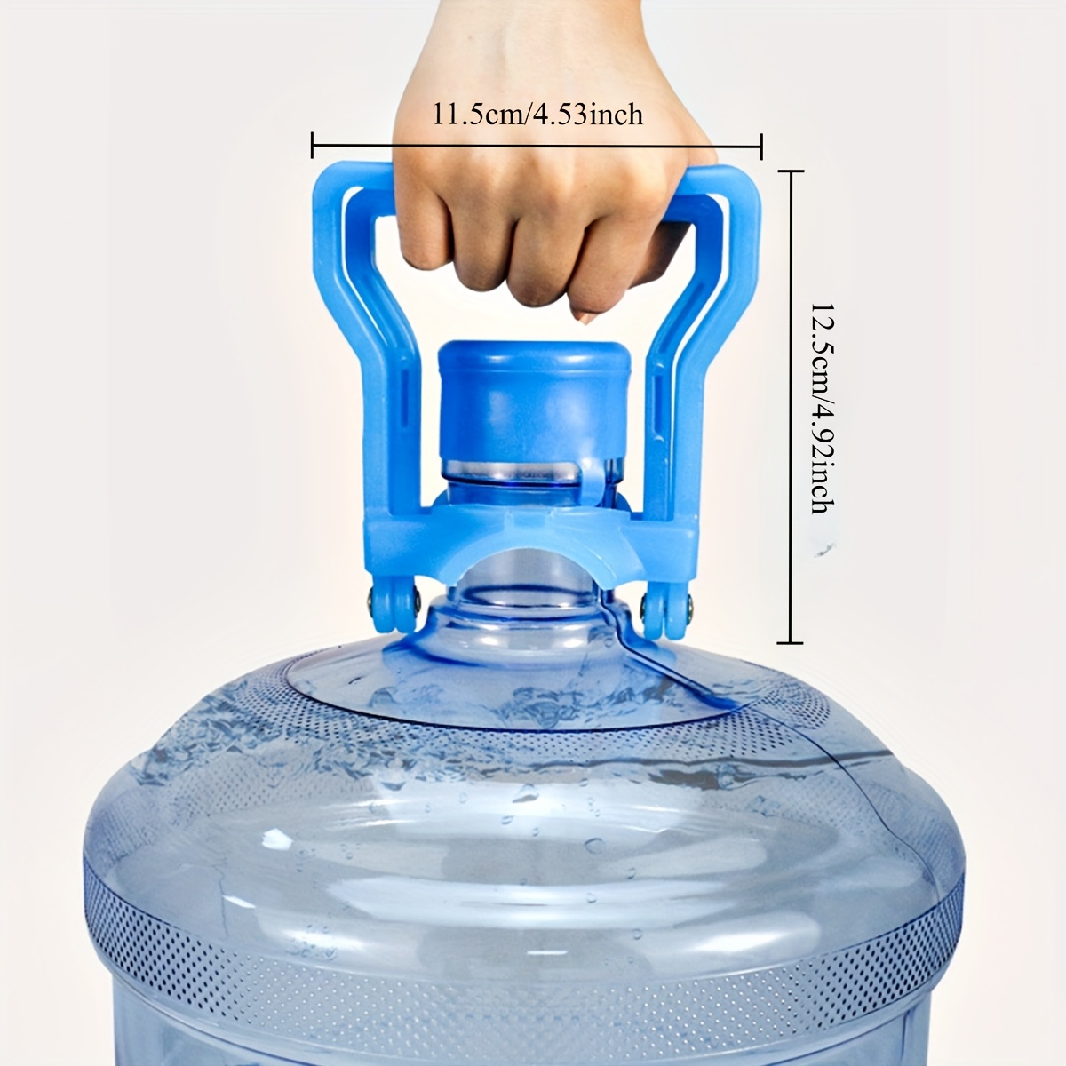 TEMU 1pc Durable Pp Polypropylene Water Bottle Handle And 1pc Cleaning Rod - Portable Energy-saving Water Bottle Lifter - Suitable For Standard