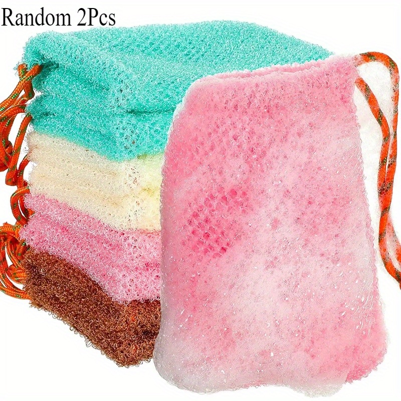 E-shop 2er-Set dicke Nylon-Seifen-Spender zur Erzeugung von reichlich Seifenschaum, ideal zum Peelen und Aufbewahren von Duschseifen