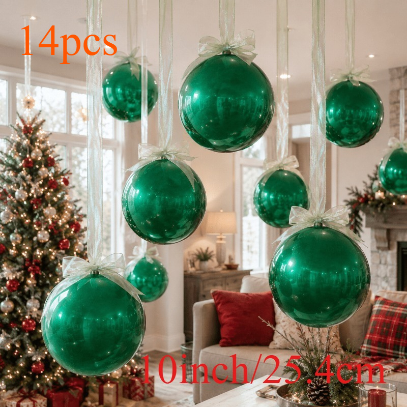 TEMU 14pcs/ Round 4d Foil Balloons, Suitable For Birthday Parties, Weddings, Princess Themes, Winter Wonderland Decorations And Gifts, Christmas, New