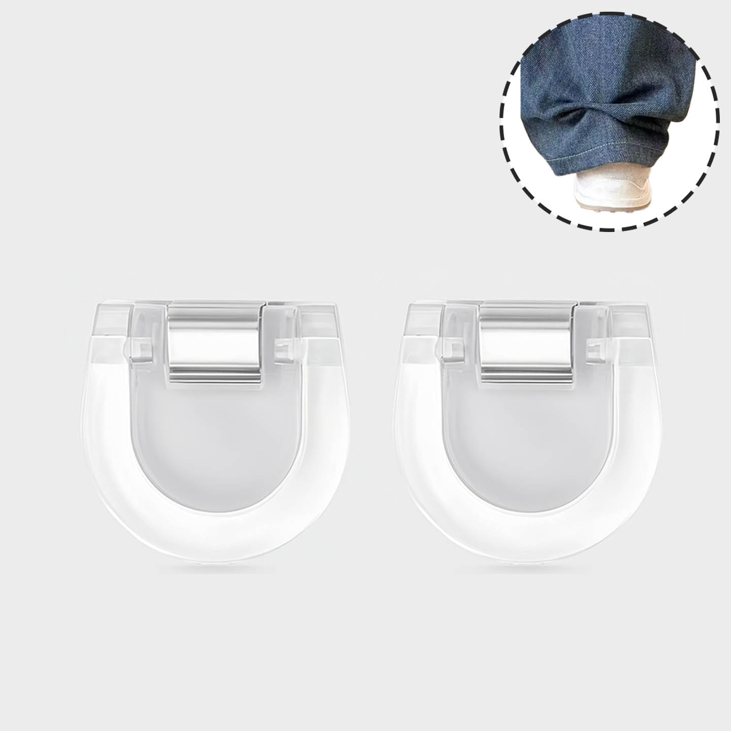 Seamless Invisible Shorts Hem Clips - Adjustable Non-slip Hem Clips For Jeans, Wide-leg Pants, Fabric Cutting - Transparent Plastic Clips With