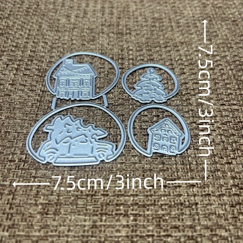 Newly Designed Metal Stencil Mold For Cutting Die, Featuring Tree, Car, And Ring Decorations For Albums And Paper Card Crafting, Including Embossing