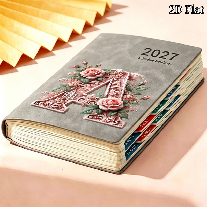 immagine dell'articolo 1   con calendario 2027, planner  ,   di pianificazione con       a rosa con 26 lettere stampate,   portatile multi-pagina per lorganizzazione dellagenda quotidiana, la pianificazione   e gli   e la tenuta di registri quotidiani