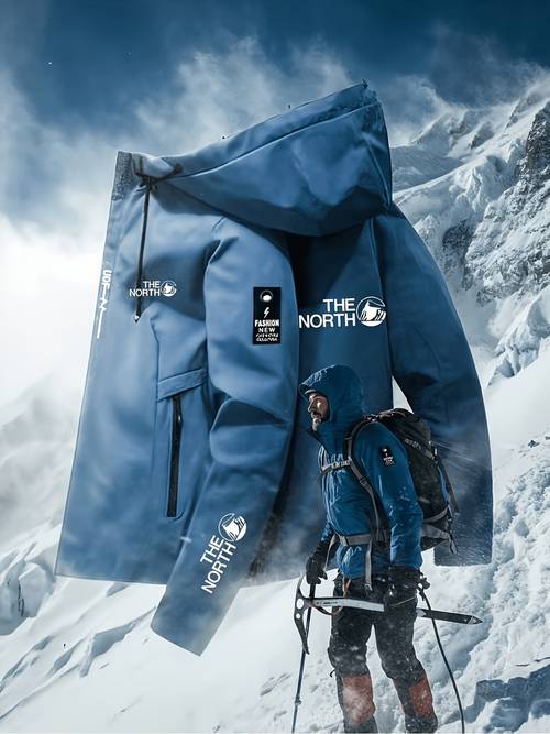 mens heavy duty high quality lightweight hooded windbreaker jacket suitable for and strong full zip with logo patch casual hiking fishing jacket autumn commuting windproof hand washable