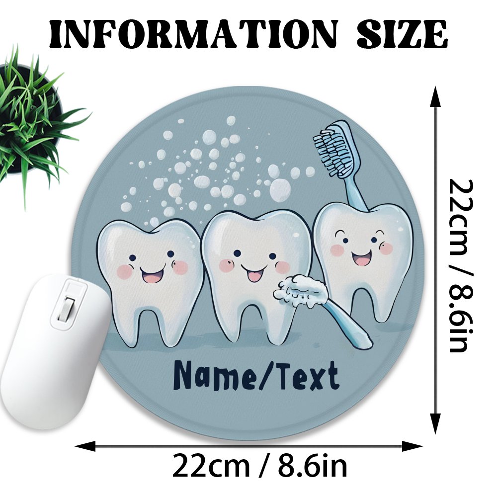 TEMU Alfombrilla de ratón personalizable con un diseño lindo para el cepillado de dientes y la protección dental, ideal para juegos y trabajo