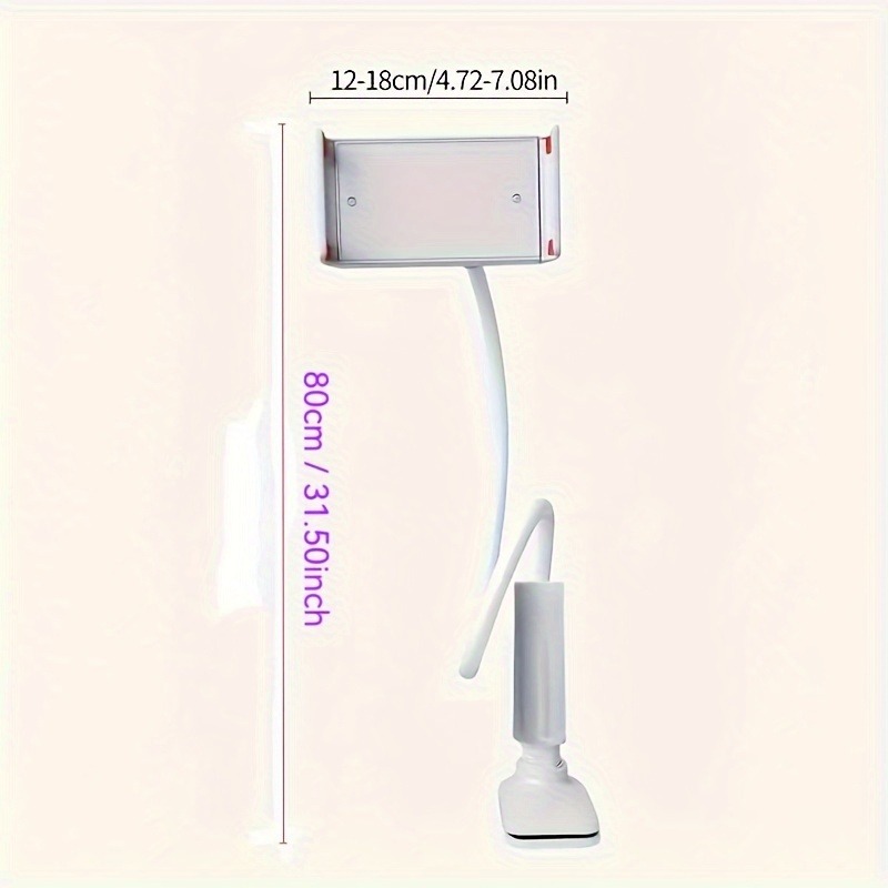 E-shop Neuestes Modell 2026 80,01 cm * 45,72 cm * 17,98 cm 360° drehbarer universeller Handy- Tablet-Ständer – Flexibler Schwanenhals mit Doppelklemmen