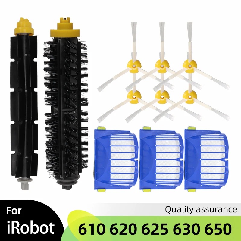 TEMU Replacement Part Kit For Irobot Roomba 600 Series 610 620 625 630 650 660 Vacuum Beater Bristle Brush Aero Vac Filter And Side Brush