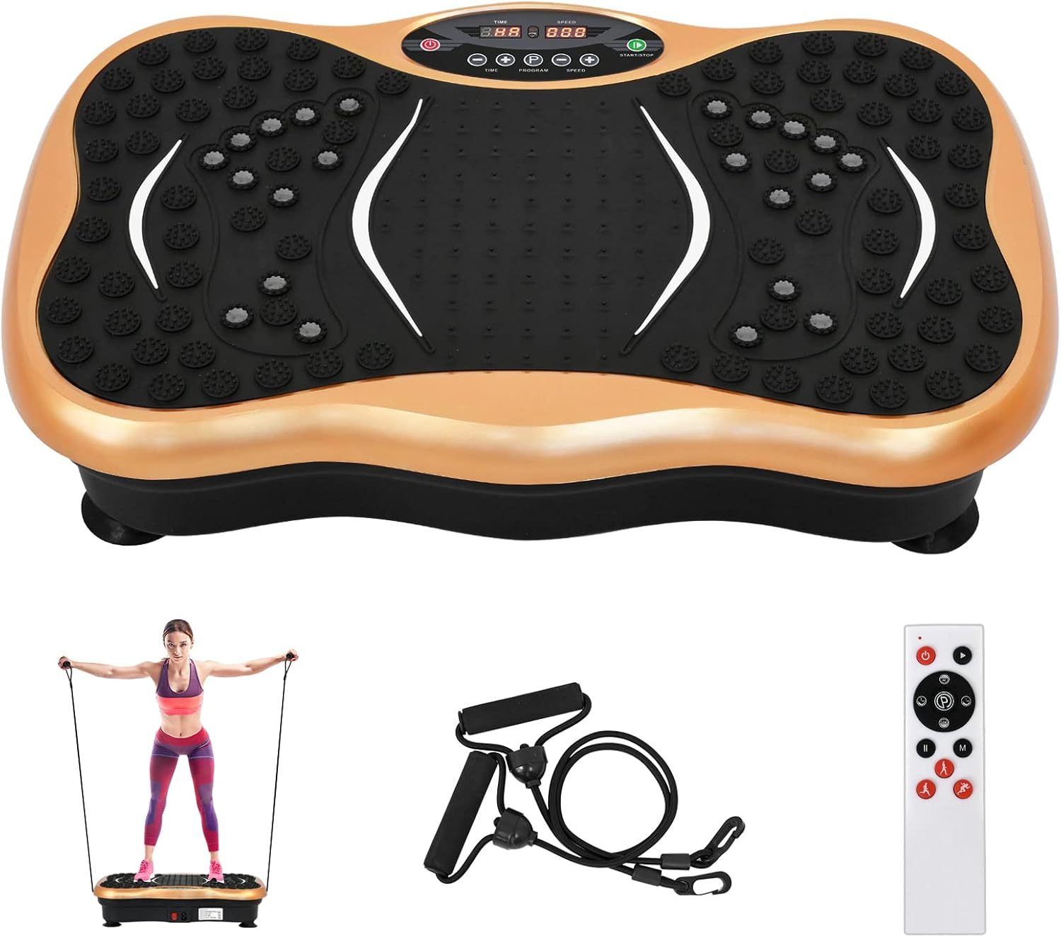 Industry and ScienceAdvwin Vibration Plate Exercise Machine, 99 Speed Full Body Vibration Platform with Resistance Bands & Acupressure Nodes & Preset Workouts for Lymphatic Drainage, Weight Loss, ShapingFood service tools and cutlery