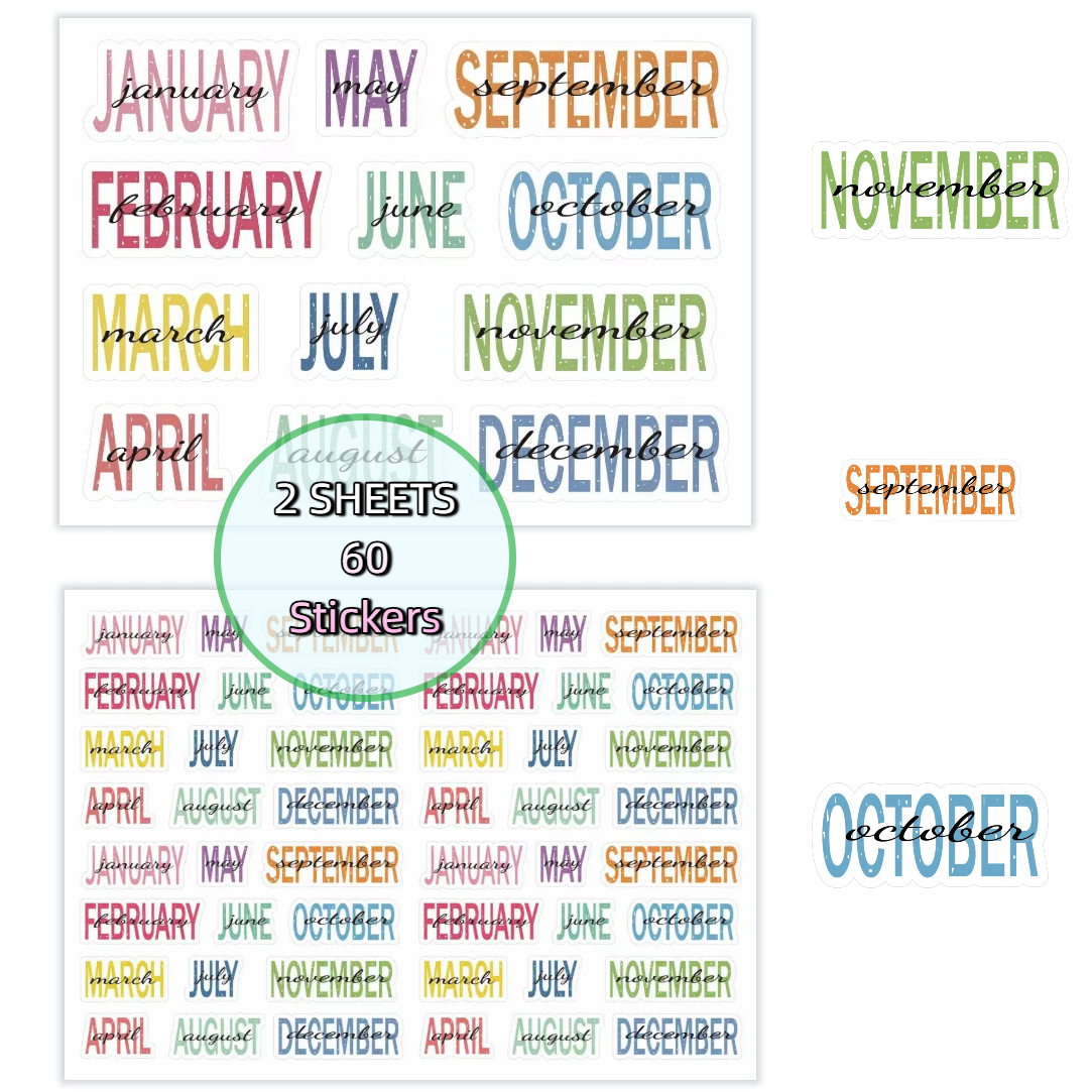 TEMU 1 Set Monatsplaner-Aufkleber – Kreative Kalender-Deko--Aufkleber, Feiertags-Ästhetik-Journal-Aufkleber, Datums-Seitenmarkierungs-Laschen – Bunte