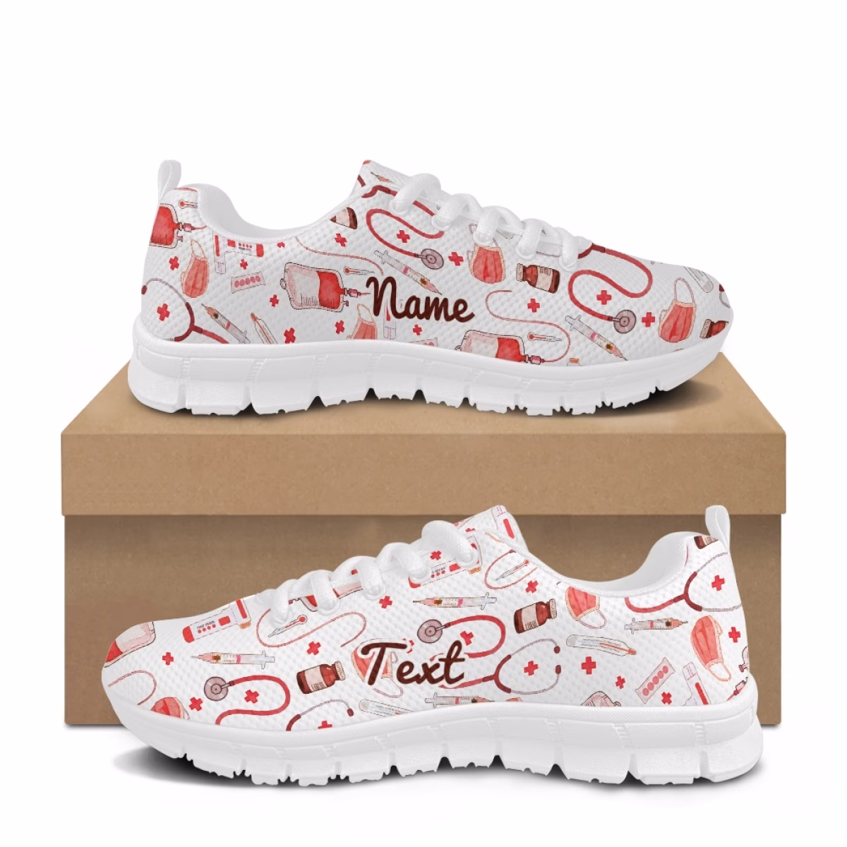 Nurse-themed Custom-named Loafers - Exclusively De...