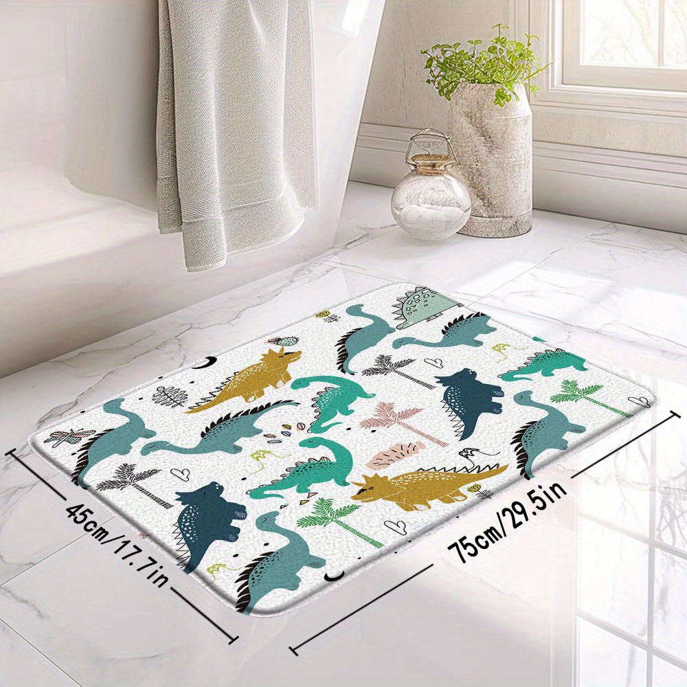 Zerbino Dinosauro Showudesigns 40x59 Cm – Tappeto Antiscivolo In Flanella Per Interni/Esterni
