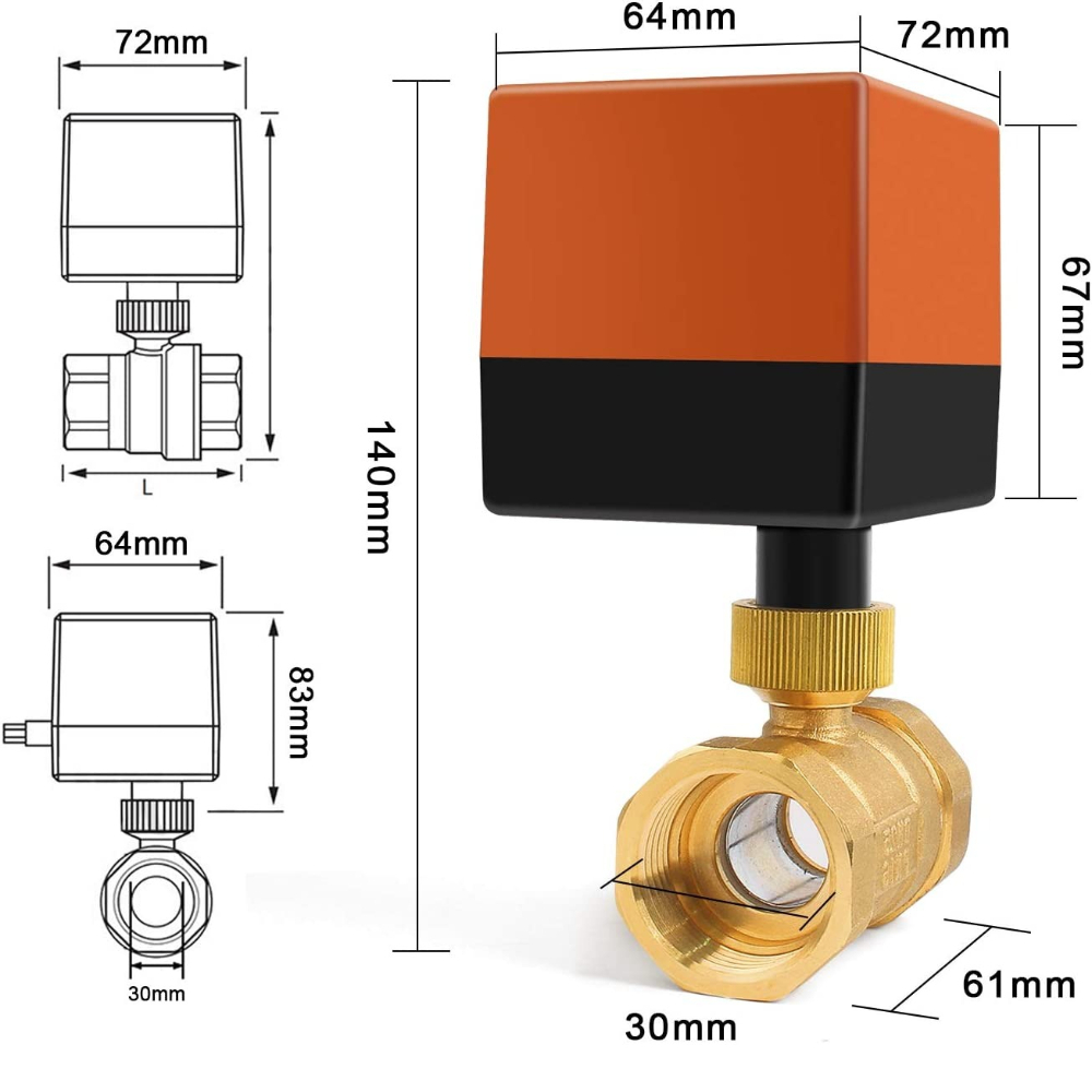 1.6mpa Dn25 Motorized Ball Valve, Professional Control Tool, Used For Water, Gas, Oil Transmission And Pipeline Control Projects