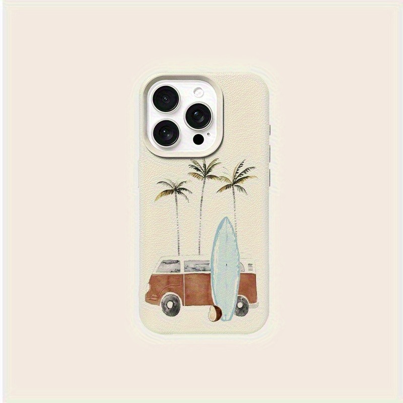 TEMU para teléfono: 1 diseño de y tabla de surf con de , caídas, compatible con iPhone 17 16 15 14 13 12 11 XS XR X 8 7 Plus Pro Max , regalo de