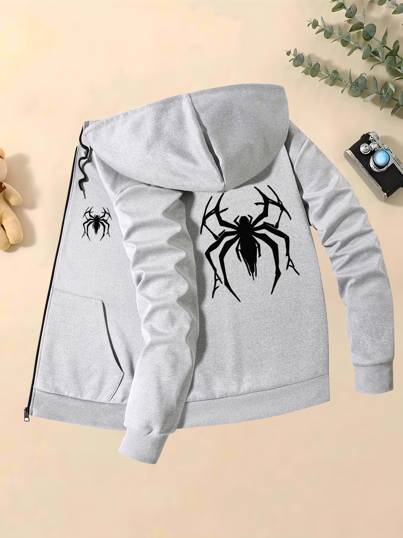 SPIDERWEB HOODED JACKET SILVER GRAY Lサイズ BSRABBIT ビエスラビット SPIDERWEB HOODED JACKET SILVER GRAY