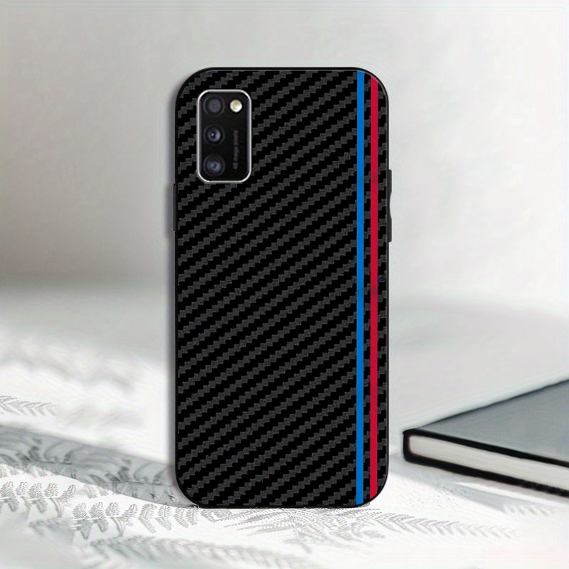 TEMU For A41 Glass Stripe Business Phonecase Fashion Smartphone Accessories Protection Shockproof Casing, Device Safety, Smartphone Case, Fiber ,
