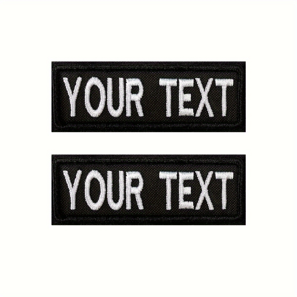 TEMU [custom] 2pcs Custom Embroidered Name Patches For Backpacks, Clothes, Hats, Dog Collars, And Dog Harnesses