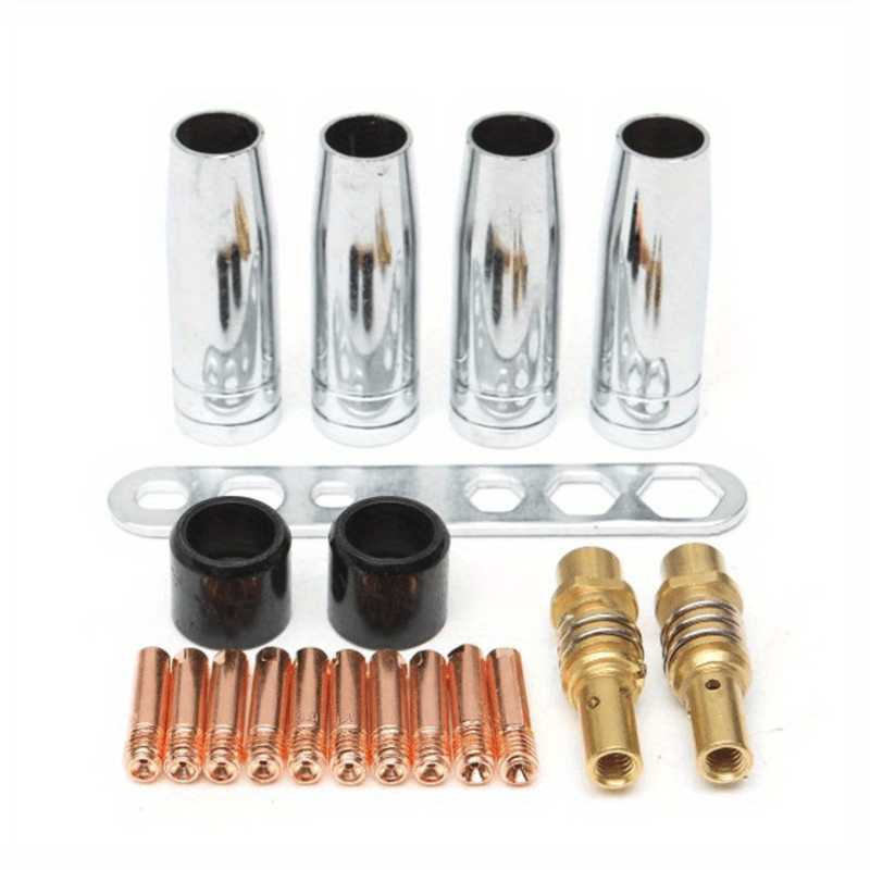 

1 Set Mb15ak150 Mig Welding Kit, 20pcs Copper Nozzles, Sleeve Set - No Battery Included