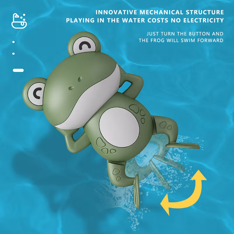 interactive bath toys moving frog babies with water clock educational swimming toys for toddlers infants safe non toxic red blue birthday party decoration ideas Product details 8