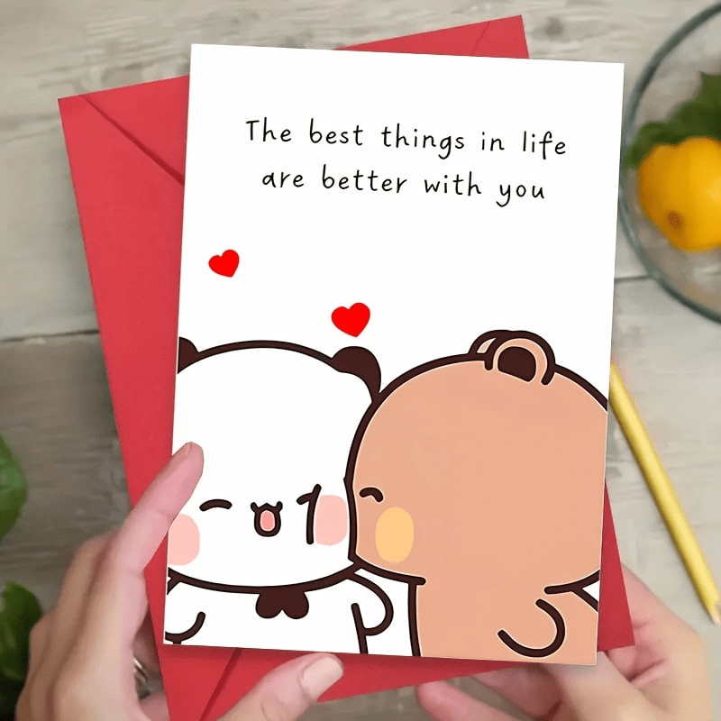 1pc Fun Inspirational Card " Are Of You": Cute Valentine's Day, Christmas, Birthday, Anniversary Greeting Card