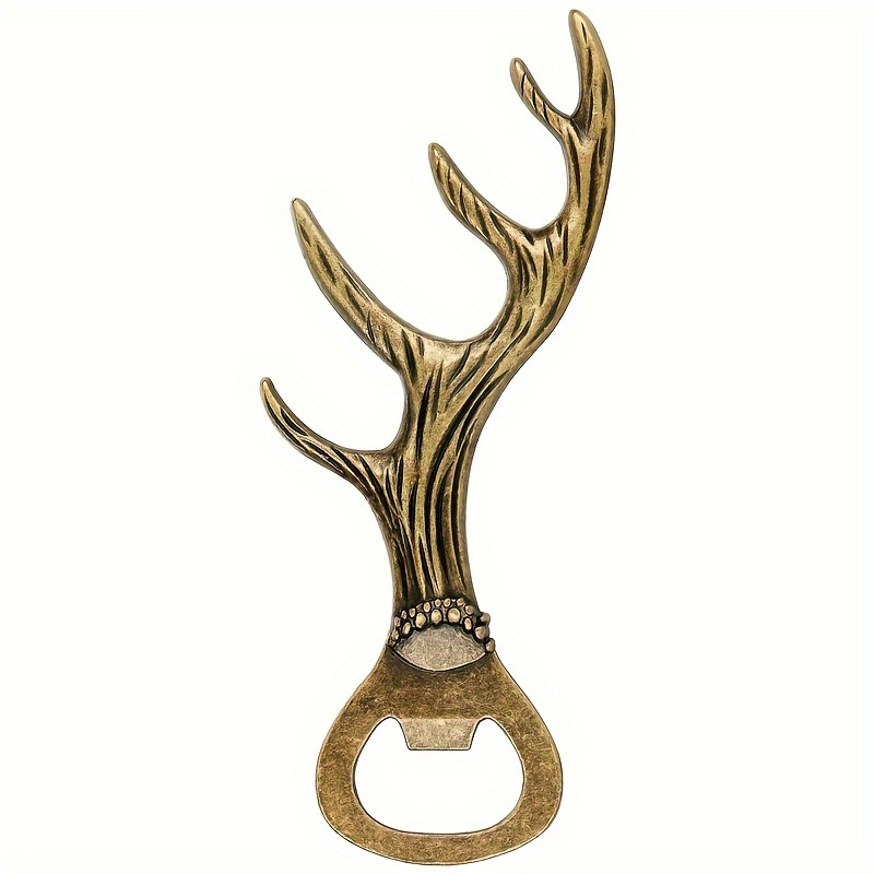Image of Premium Metal Antler Bottle Opener- Home Gatherings, Bars, And Restaurants- Holidays And Father's Day