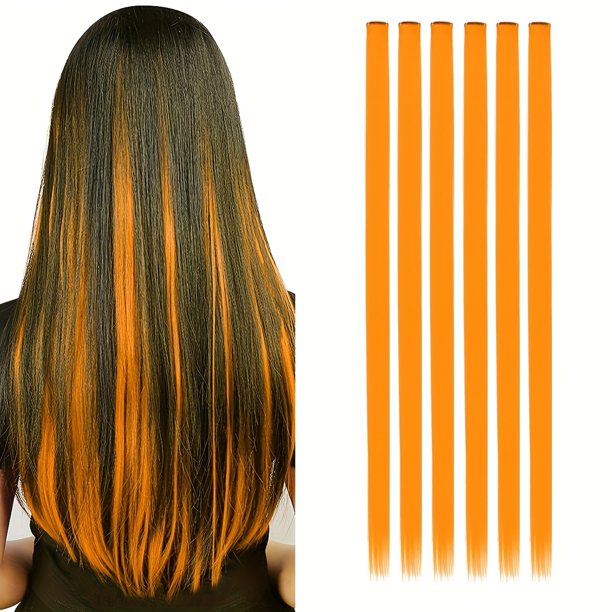 Set 6 Clip In Hair Extensions 24 Inches Long Straight