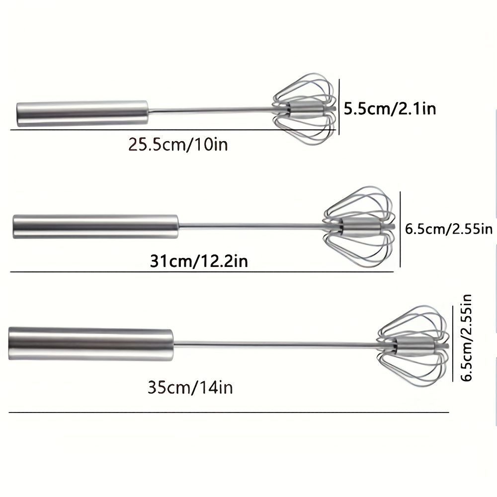 TEMU 3pcs Stainless Mixer Set, Convenient And Versatile, Featuring A 3-ring Design, Used For Mixing, Whisking Eggs, Frothing Milk, And Preparing
