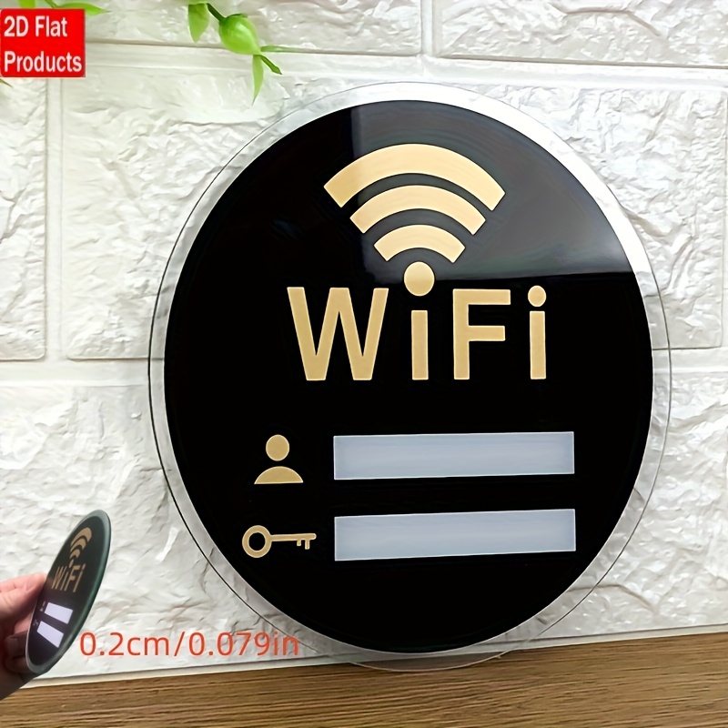 TEMU 2D Flat - [2D Flat] Una superficie piatta 2D realizzata in resistente materiale acrilico , con cartello password WiFi, adatta per uso in