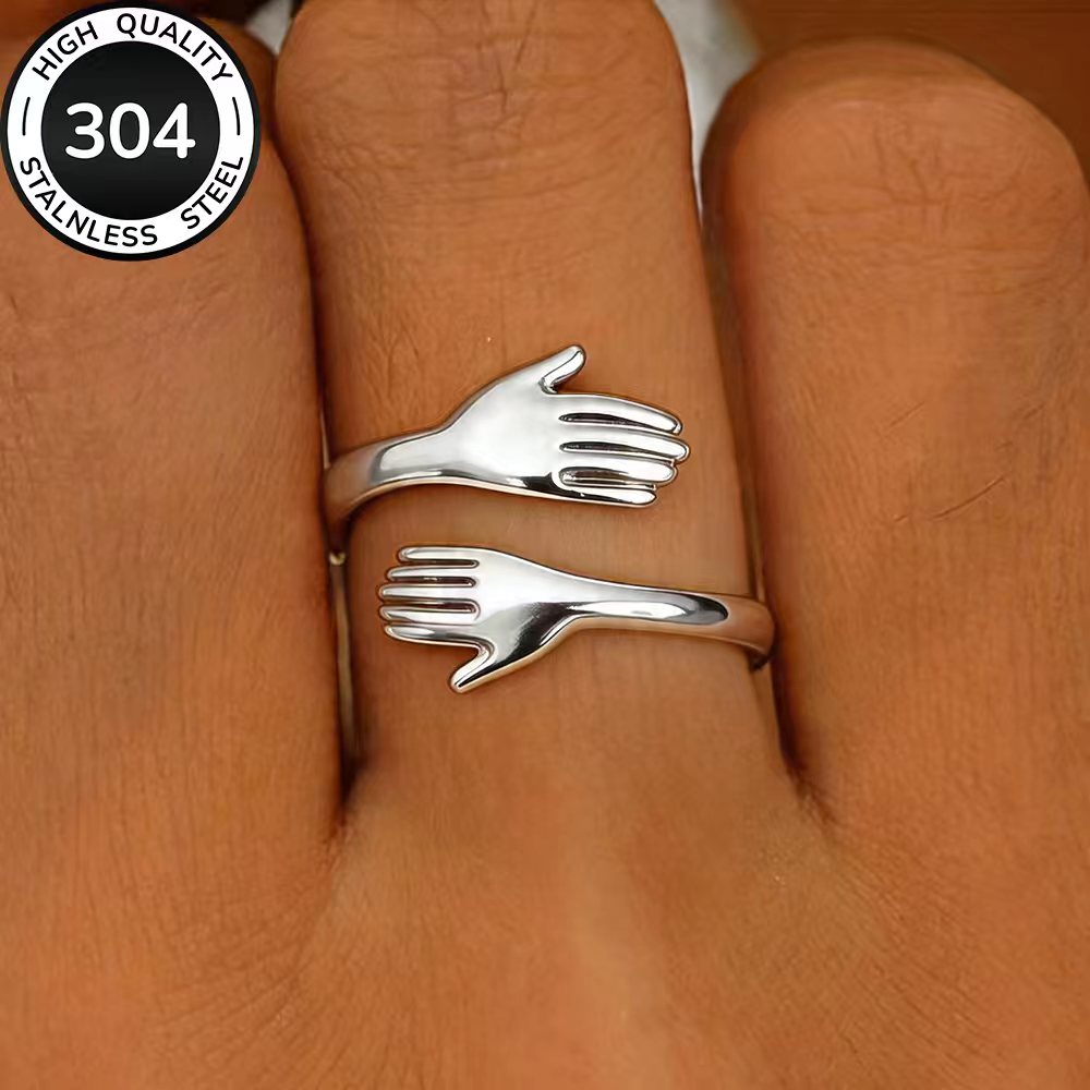 High-quality Hypoallergenic Stainless Steel Adjustable , Fade-resistant, Simple And Elegant, A Stylish Women's Ring Suitable For Daily Wear Or Parties, A Jewelry Accessory, A Delicate Gift For Women.