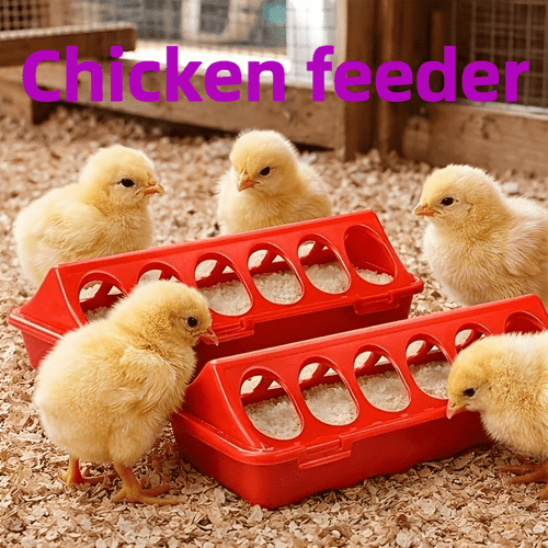 2pcs 1pc feed box 1pc lid poultry feeder for chickens feeding tray chick rearing feeder long bird feeder anti theft chicken feeder poultry feeder farming supplies chick feeder quail feeder chicken feeder