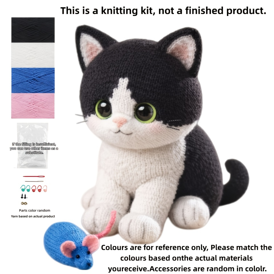 TEMU 1 Set Of Animal Knitting Kits For Beginners, Adult Knitting Kits, With Written Instructions, Diy Crafts For Adults, Cute And Fun Home Decoration