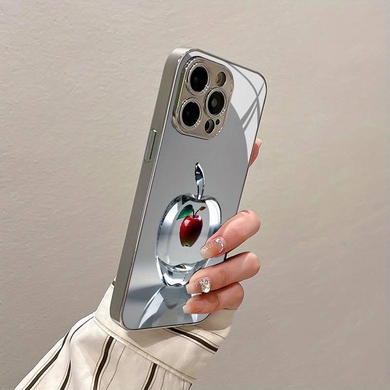 A Crystal Clear, Beautifully Designed Red Apple Pattern Glass Phone Case with Lens Protection, Suitable for iPhone Models 16/16Pro/16Promax/16Plus/15/15Plus/15Pro/15Promax, 14/14Plus/14Pro/14Promax, 13/13Pro/13Promax, 12/12Pro/12Promax, 11/11Pro/11Promax, Xr/Xs/Xsmax, Featuring an Attractive And Stunning Appearance.
