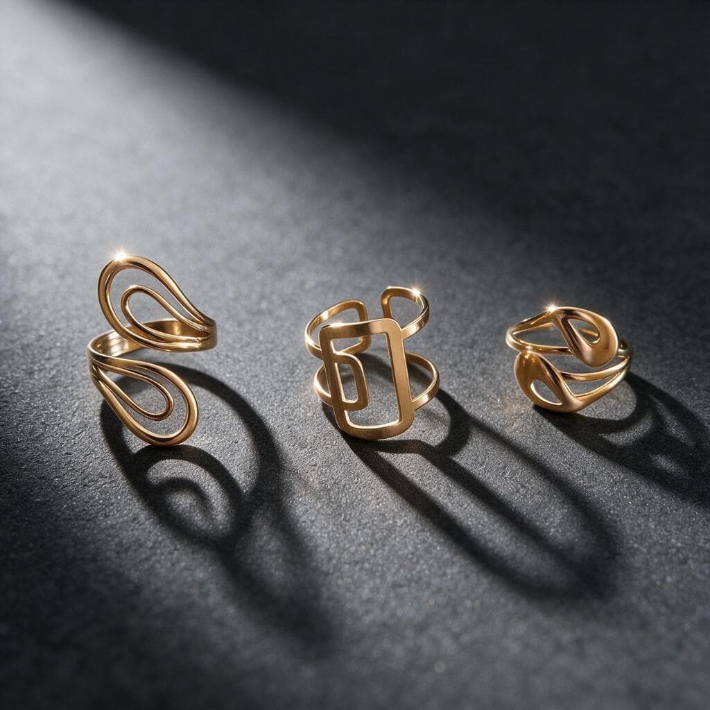 TEMU High Quality Golden Plated Stainless Steel Set, Hypoallergenic And Fade Resistant, Comfortable Versatile Minimal Elegant Jewelry, For Daily,