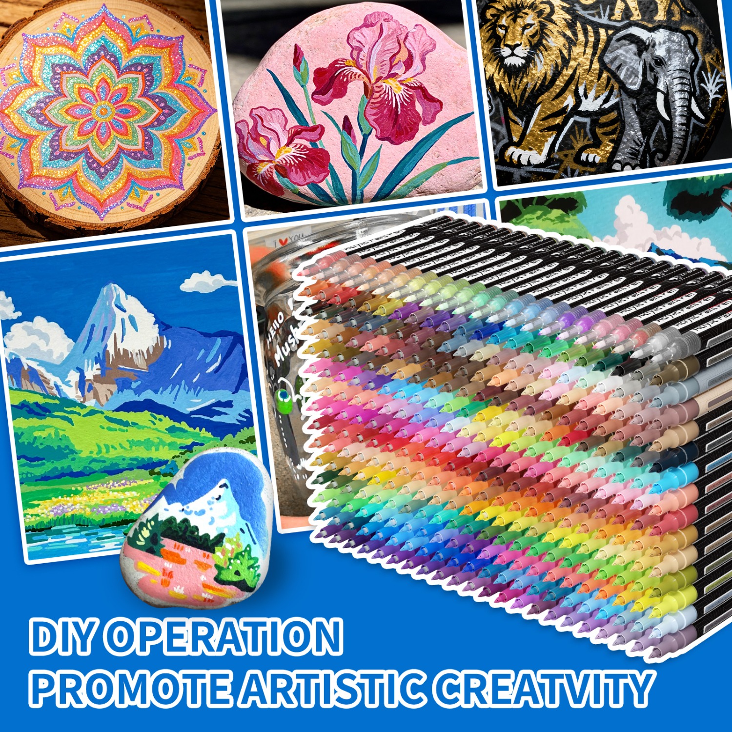 330pcs Acrylic Marker Set with Ultra-Fine 0.7mm Tips for Crafts