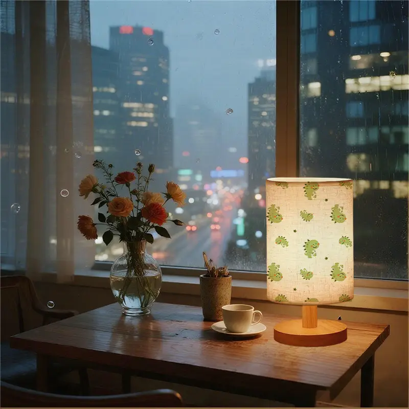 1pc cute dinosaur pattern table lamp usb powered warm ambient light for home decor push button control lighting no battery required suitable for room types dinosaur room decor Product details 2